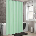 Fabric Shower Curtain Liner, Waterproof Hotel Quality, Bathroom Curtains Rust Resistant Grommets, 72 x 72 Machine Washable (Black)