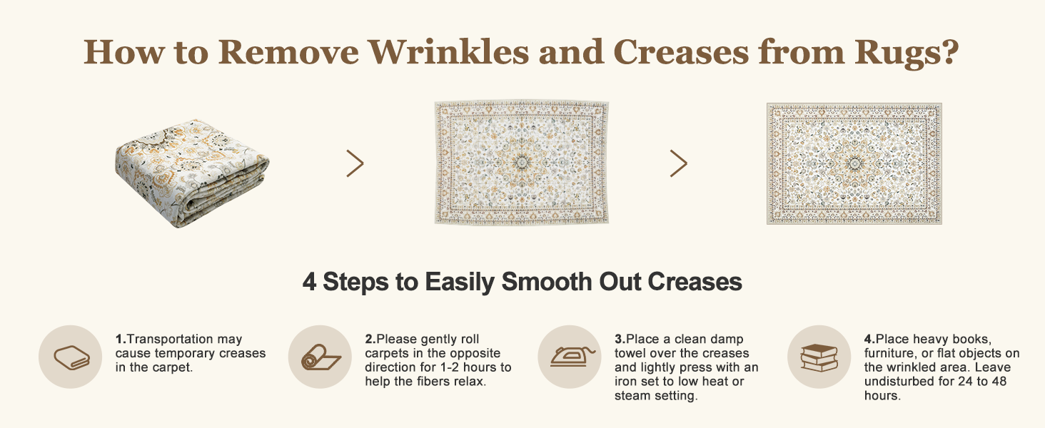 5x7 Area Rugs Living Room Rug: Washable Vintage Boho Rug No Slip Stain Resistant Soft Carpet Indoor Floor Floral Large Carpets for Bedroom Dining Room Farmhouse Nursery Hallway Home Office Beige