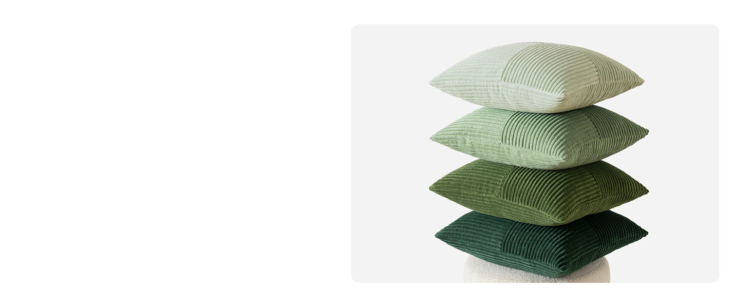 Teal Orange Decorative Throw Pillow Covers 18x18 Inch Set of 4 Boho Corduroy Striped Cushion Cases Modern Farmhouse Patchwork Pillow Cases for Couch Sofa Bedroom Home Decor