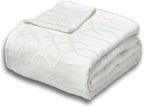 Soft Cozy Fleece Throw Blanket, 50x60 Inches – Lightweight Plush Blanket for Couch, Fuzzy 3D Jacquard Design, for Sofa, Bed & Travel - Dark Grey