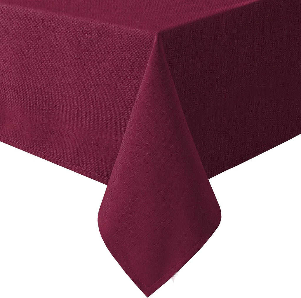 Linen Textured Table Cloths 60 x 120 Inch Premium Solid Tablecloth Spill-Proof Waterproof Table Cover for Dining Buffet Feature Extra Soft and Thick Fabric Wrinkle Free, Taupe
